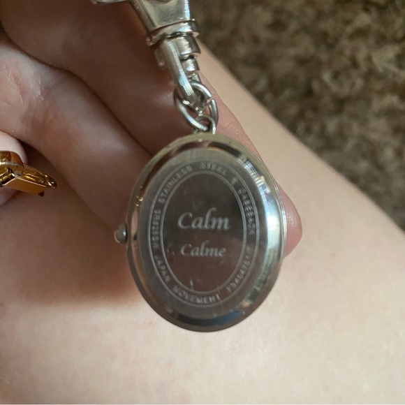 avon amethyst simulated quartz clip on gorgeous silver watch - Picture 4 of 5